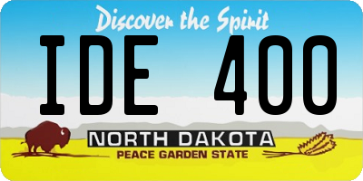 ND license plate IDE400