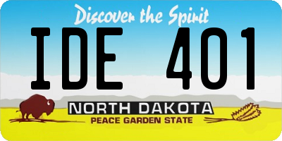 ND license plate IDE401