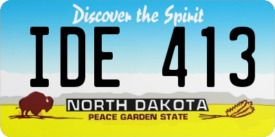 ND license plate IDE413