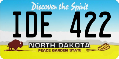 ND license plate IDE422