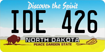 ND license plate IDE426