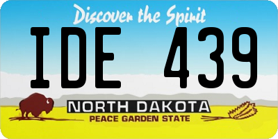 ND license plate IDE439