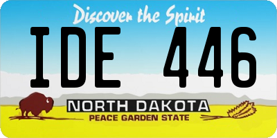 ND license plate IDE446