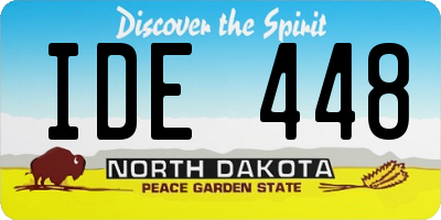 ND license plate IDE448