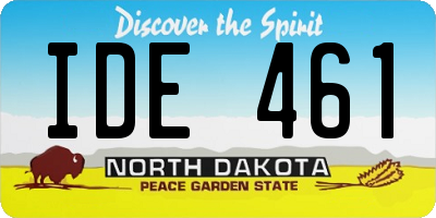 ND license plate IDE461