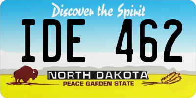 ND license plate IDE462