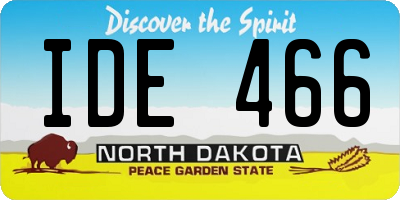 ND license plate IDE466