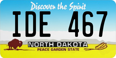 ND license plate IDE467