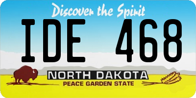 ND license plate IDE468