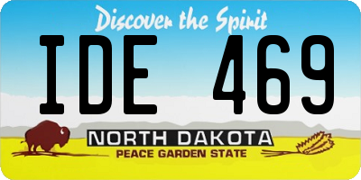 ND license plate IDE469