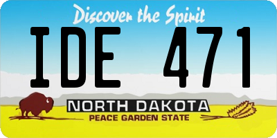 ND license plate IDE471