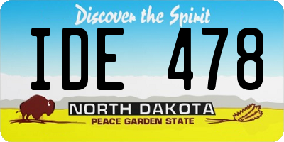 ND license plate IDE478