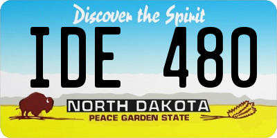 ND license plate IDE480