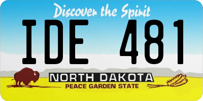 ND license plate IDE481