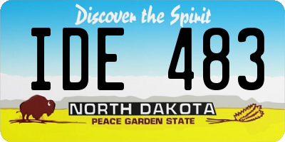 ND license plate IDE483