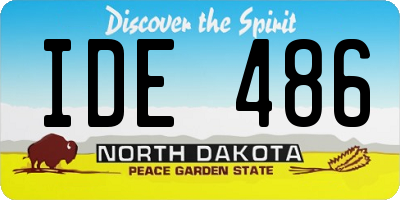 ND license plate IDE486