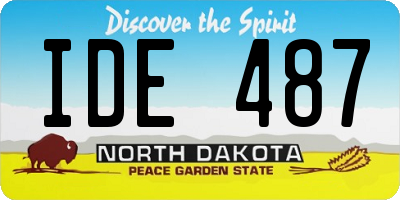 ND license plate IDE487