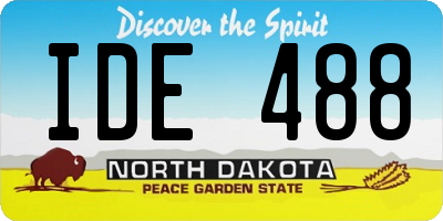 ND license plate IDE488