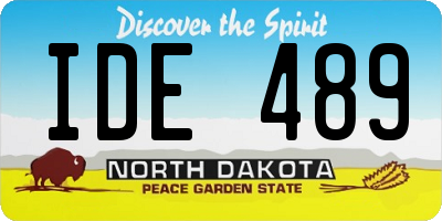 ND license plate IDE489
