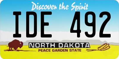 ND license plate IDE492