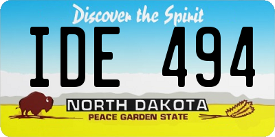 ND license plate IDE494