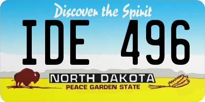 ND license plate IDE496