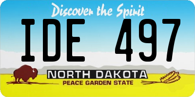 ND license plate IDE497