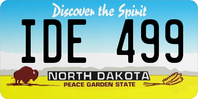 ND license plate IDE499