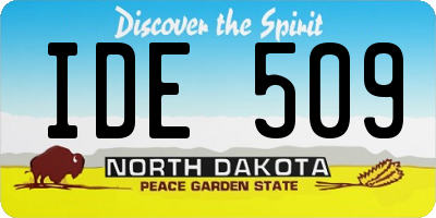 ND license plate IDE509