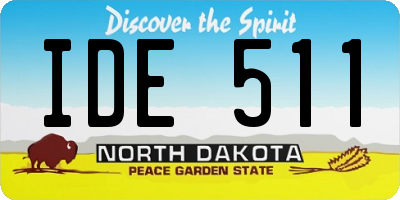ND license plate IDE511