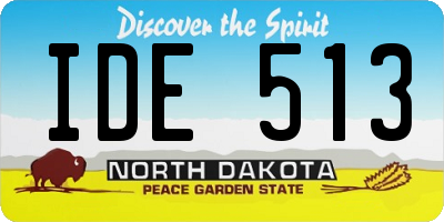 ND license plate IDE513