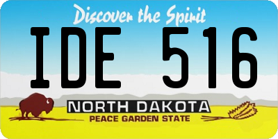 ND license plate IDE516