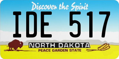 ND license plate IDE517