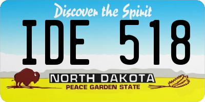 ND license plate IDE518