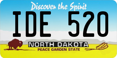 ND license plate IDE520