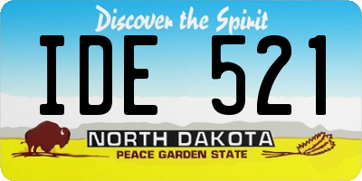 ND license plate IDE521