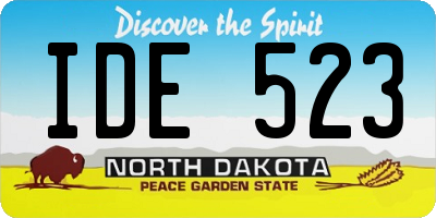 ND license plate IDE523