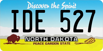 ND license plate IDE527