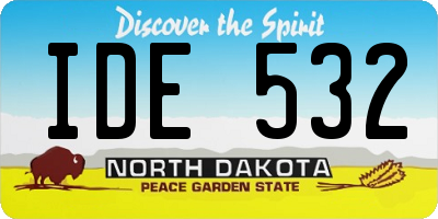 ND license plate IDE532