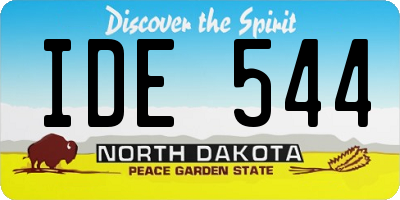 ND license plate IDE544