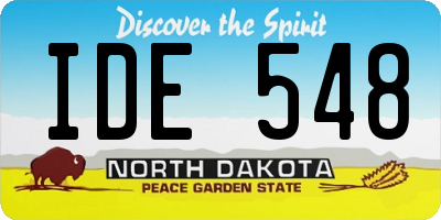 ND license plate IDE548
