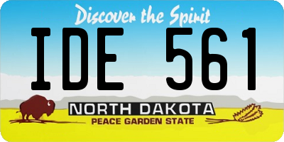 ND license plate IDE561