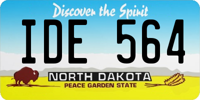 ND license plate IDE564