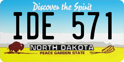 ND license plate IDE571
