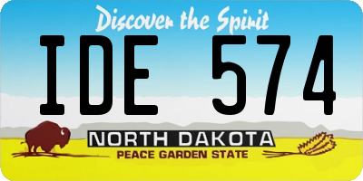 ND license plate IDE574