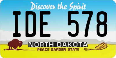 ND license plate IDE578