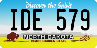 ND license plate IDE579