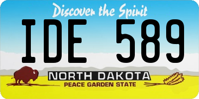 ND license plate IDE589