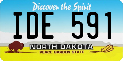 ND license plate IDE591