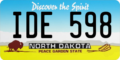 ND license plate IDE598